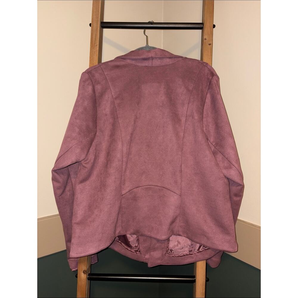 Torrid Women’s Faux-Suede Moto Jacket - Dusty Rose - Picture 6 of 7